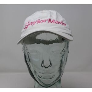 TaylorMade Golf Womens Strapback Hat Cap One Size Tmax‎ Gear White Pink